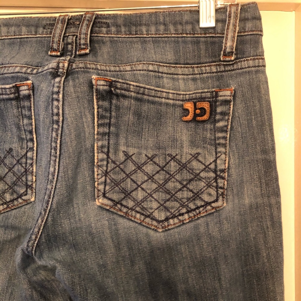 Joe’s Jeans cropped fringe boyfriend jeans